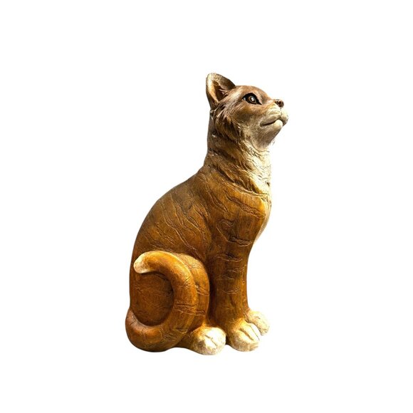 Handcrafted Resin Cat Sculpture Figurine - Picture 4 of 8